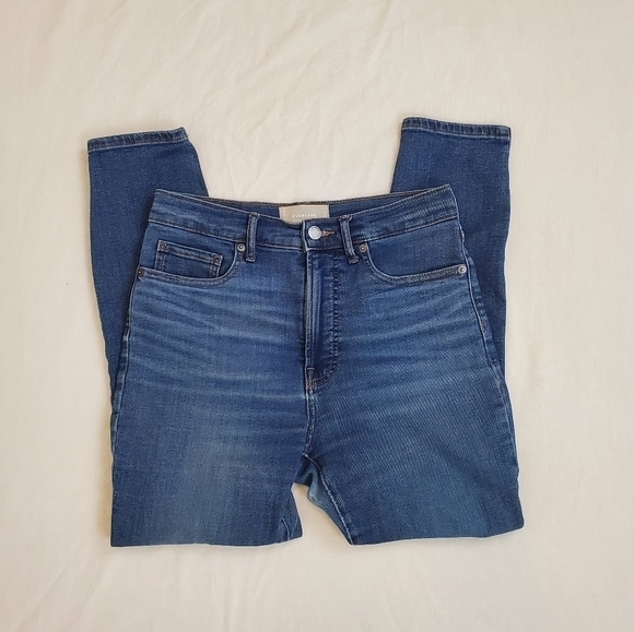 Everlane The High Rise Skinny blue cropped jeans pants SIZE 28 - Picture 9 of 10